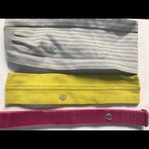 Bundle of 3 Lululemon headbands, EUC